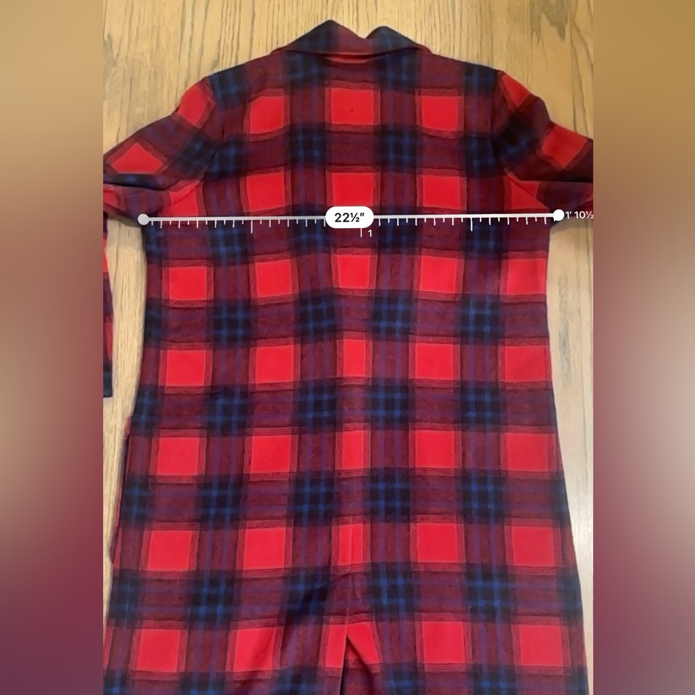 Leith Single Button Plaid Coat-Size Medium - Picture 5 of 7